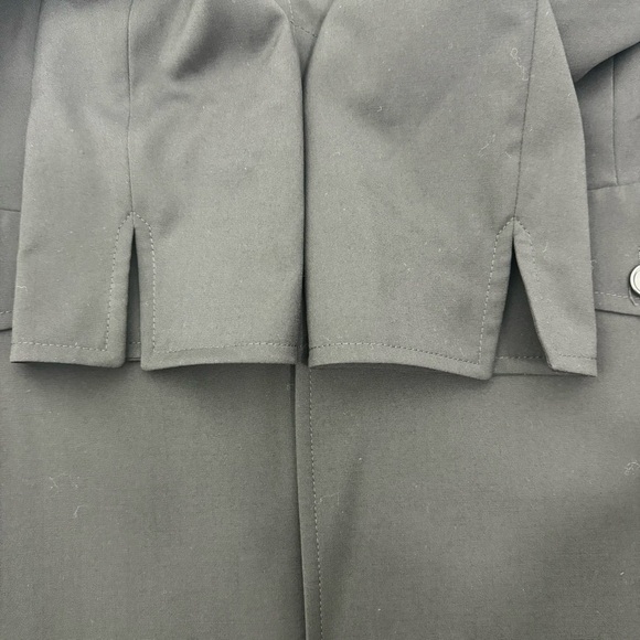 AKRIS Punto Wool Blend Blazer Jacket Suiting Size 6 Black Hook Front Vintage - Picture 8 of 15